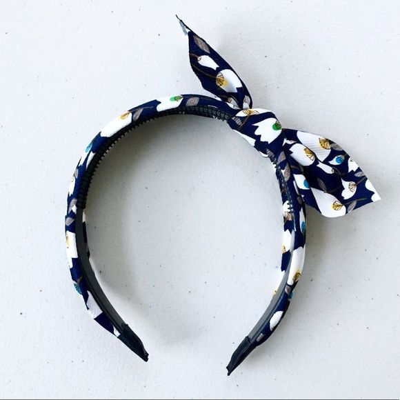 Textured Fabric Covered Headband, w/Knotted Tie - Picture 2 of 8